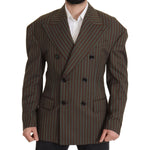 Dolce & Gabbana Multicolor Stripes Double Breasted Blazer JKT3382- 50
