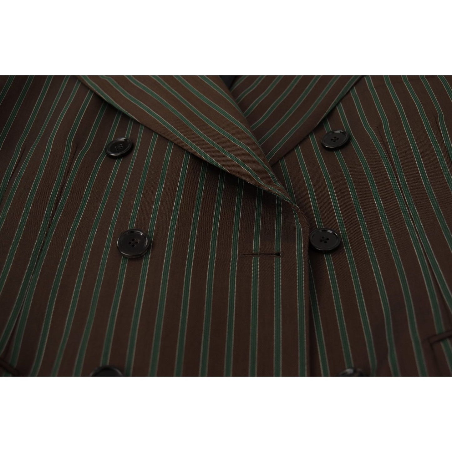 Dolce & Gabbana Multicolor Stripes Double Breasted Blazer JKT3382- 50