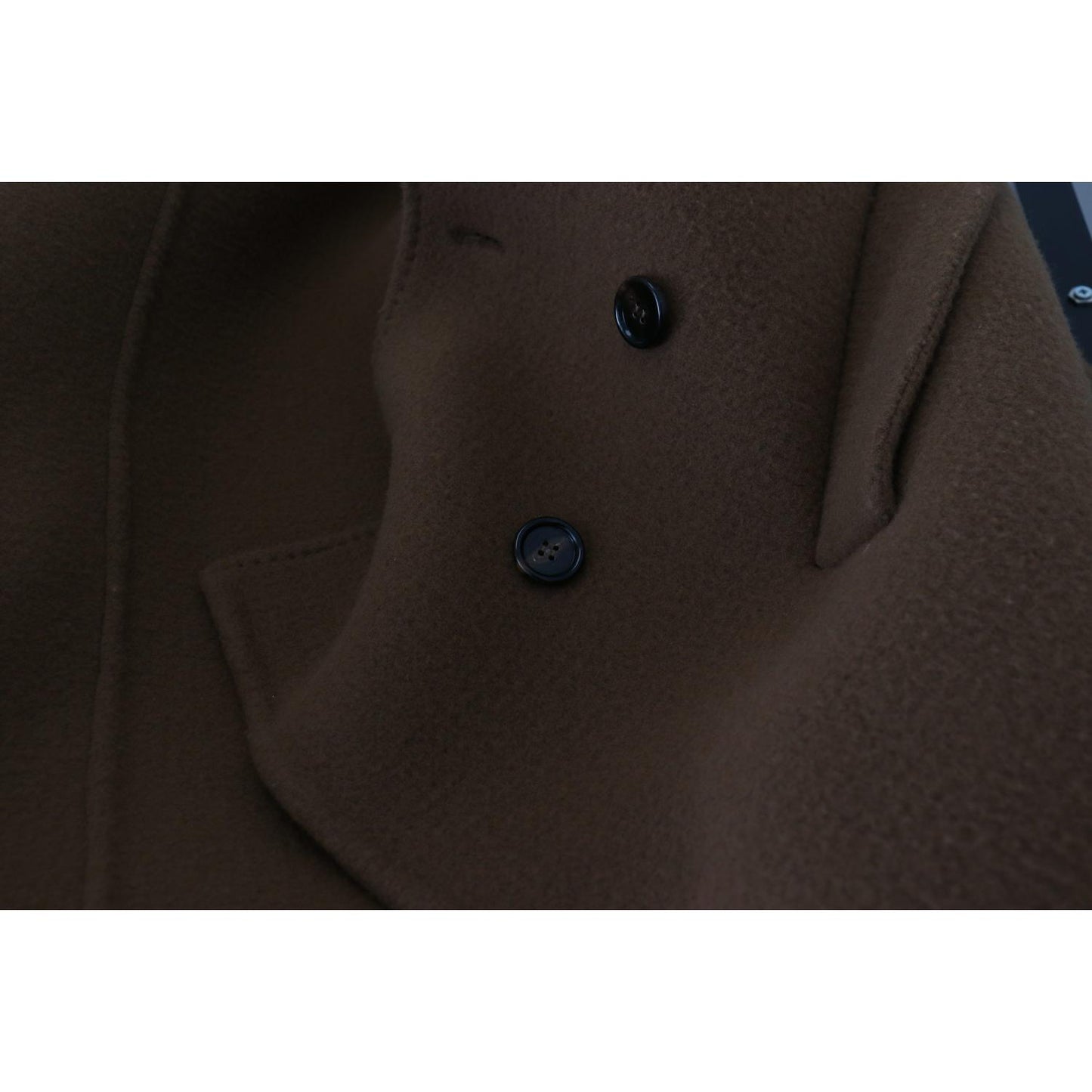 Dolce & Gabbana Brown Nylon Double Breasted Coat Jacket