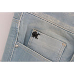 Costume National Blue Cotton Blend Super Slim Fit Jeans SIG32592-1