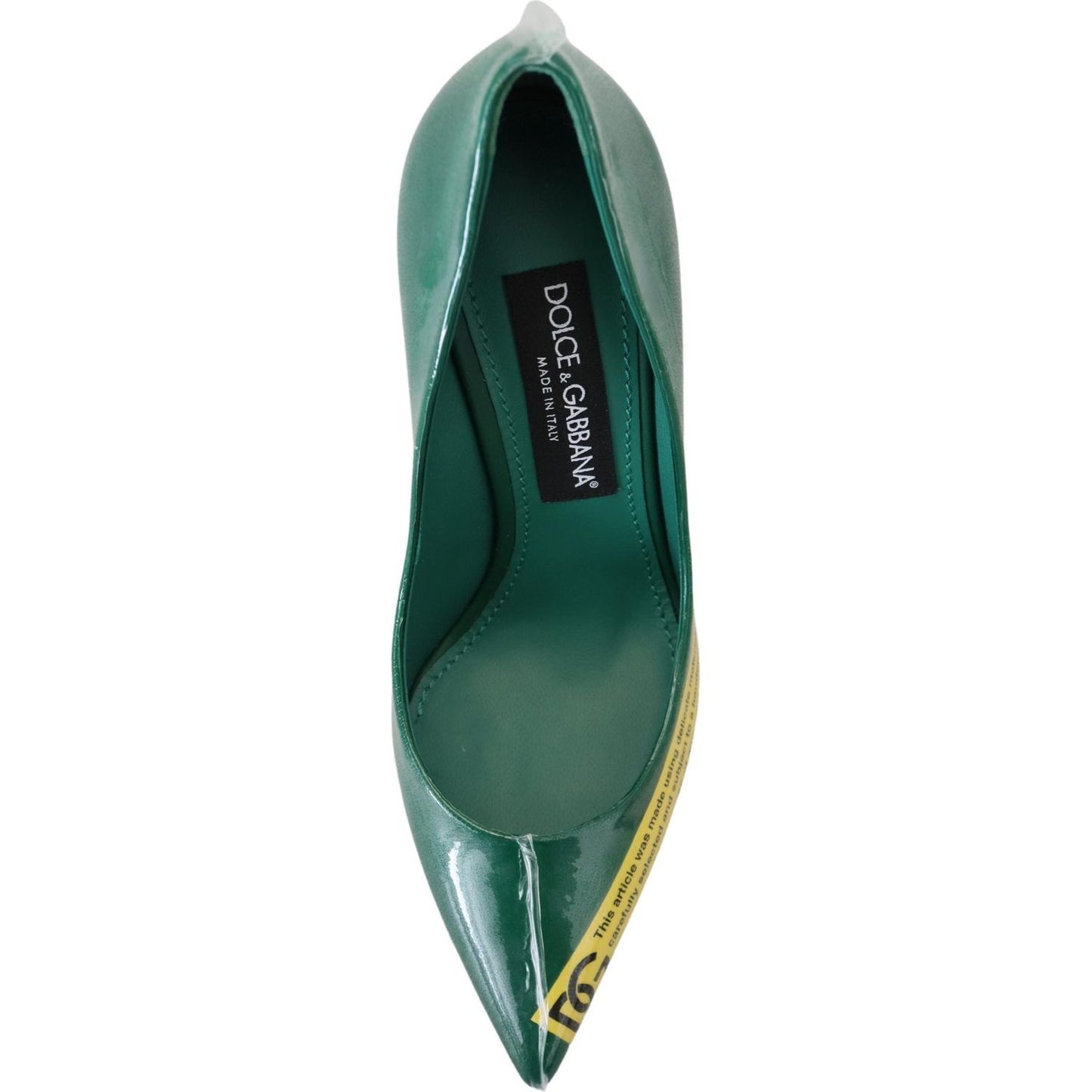 Dolce & Gabbana Emerald Elegance Leather Heels Pumps Dolce & Gabbana Dark Slate Gray