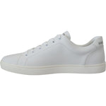 Dolce & Gabbana White Leather DG Logo Casual Sneakers Shoes MV4846- 39.5