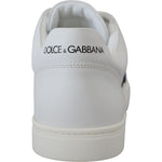 Dolce & Gabbana White Leather DG Logo Casual Sneakers Shoes MV4846- 39.5