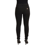 Dolce & Gabbana Black Mid Waist Skinny Denim Cotton Jeans PAN73087- 38