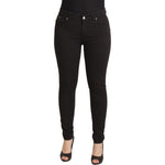 Dolce & Gabbana Black Mid Waist Skinny Denim Cotton Jeans PAN73087- 38