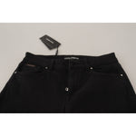 Dolce & Gabbana Black Mid Waist Skinny Denim Cotton Jeans PAN73087- 38
