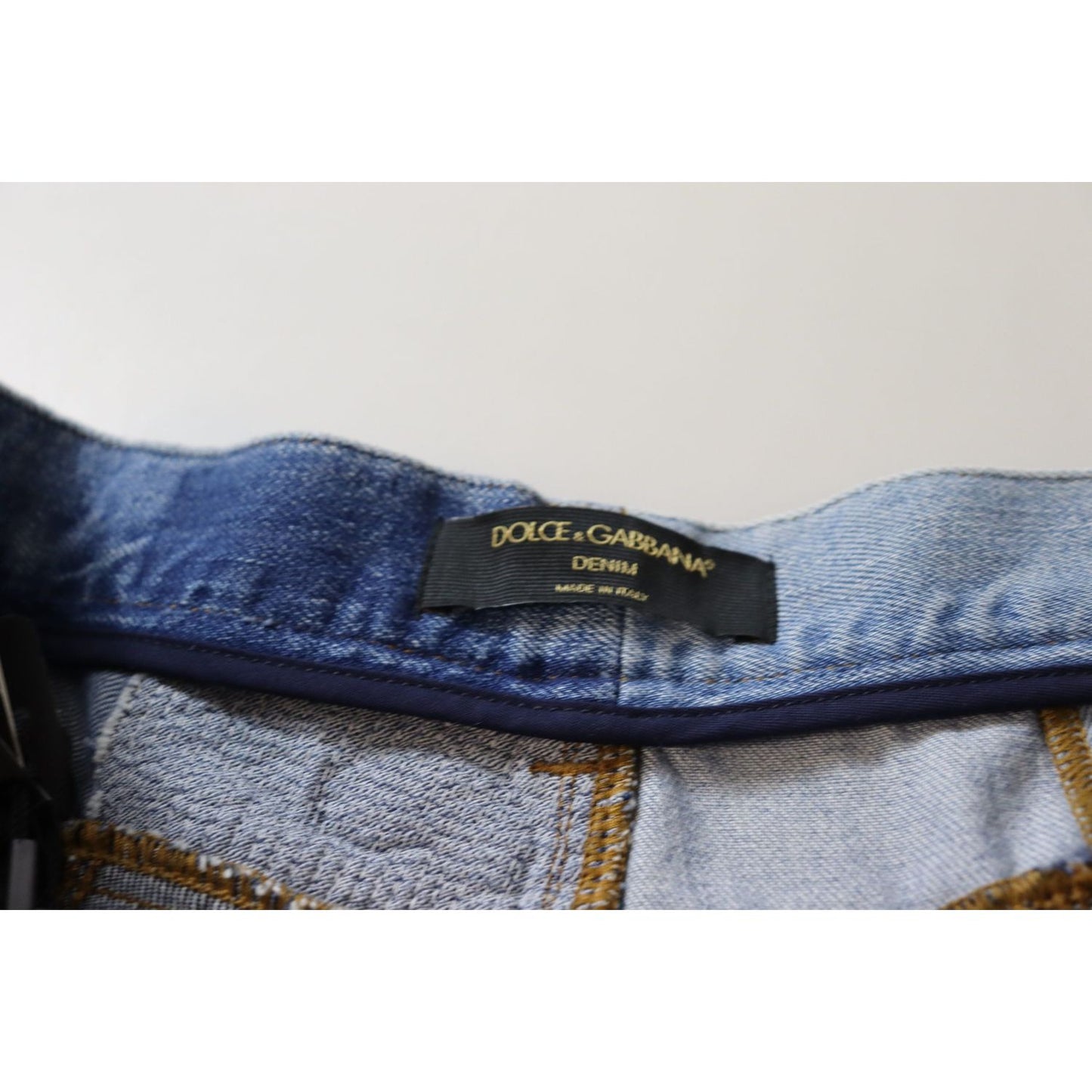 Dolce & Gabbana Multicolor Patchwork High Waist Denim Jeans PAN73102 - 46