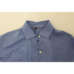 Ermanno Scervino Dapper Blue Cotton Dress Shirt for Men Ermanno Scervino Dim Gray