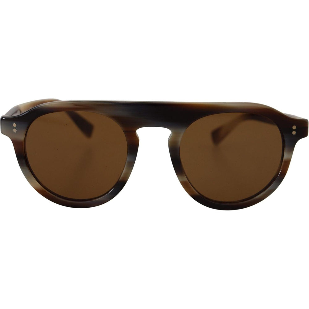 Dolce & Gabbana Brown Tortoise Oval Full Rim Eyewear DG4306 Sunglasses GLA1206