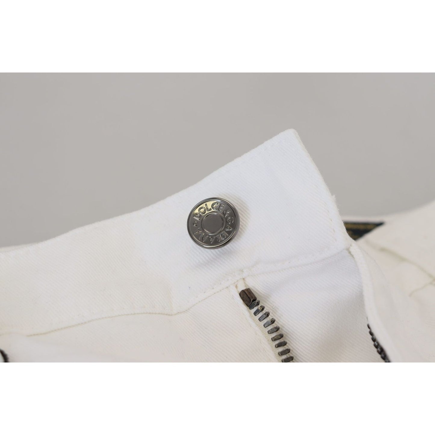 Dolce & Gabbana White Slim Skinny Stretch Cotton Denim Jeans