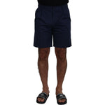 Dolce & Gabbana Blue Chinos Cotton Stretch Casual Shorts PAN74021- 44