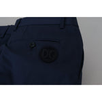 Dolce & Gabbana Blue Chinos Cotton Stretch Casual Shorts PAN74021- 44