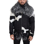 Dolce & Gabbana Black White Fur Shearling Full Zip Jacket JKT3425 - 52
