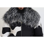 Dolce & Gabbana Black White Fur Shearling Full Zip Jacket JKT3425 - 52