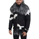 Dolce & Gabbana Black White Fur Shearling Full Zip Jacket JKT3425 - 52
