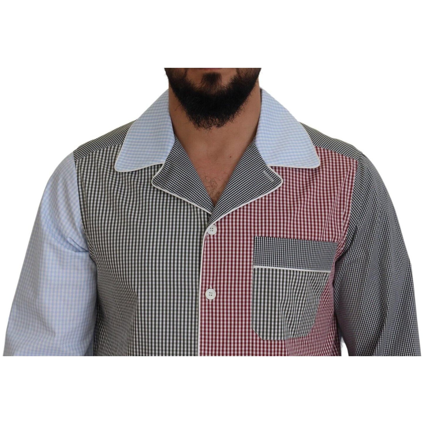 Dolce & Gabbana Multicolor Cotton Button-Down Sleepshirt Dolce & Gabbana Dim Gray