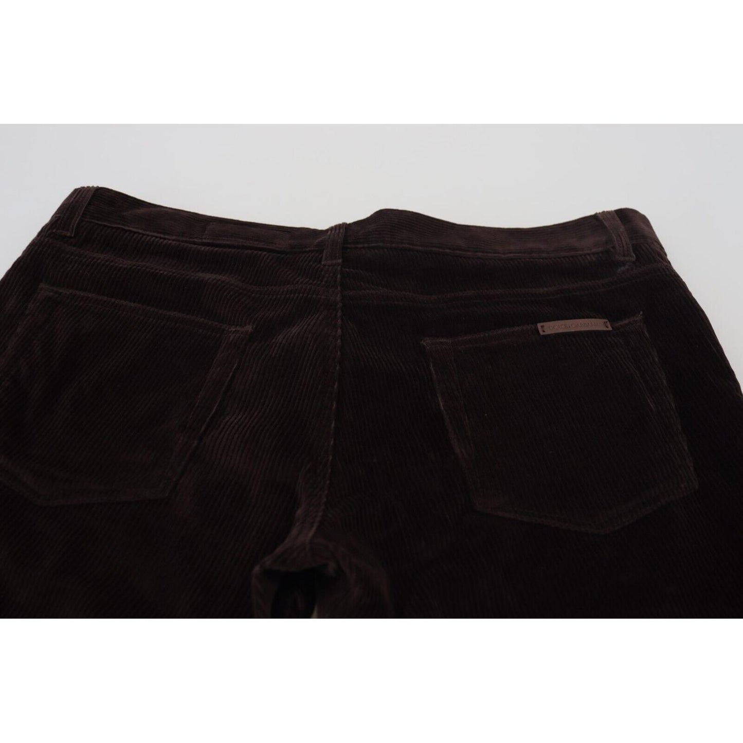 Dolce & Gabbana Brown Corduroy Men Casual Trouser Pants