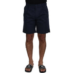 Dolce & Gabbana Blue Chinos Cotton Stretch Casual Shorts PAN74022- 44