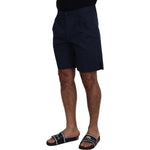 Dolce & Gabbana Blue Chinos Cotton Stretch Casual Shorts PAN74022- 44