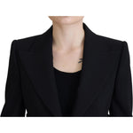 Dolce & Gabbana Black Single Breasted Fit Blazer Wool Jacket JKT3483 - 38