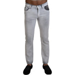 Dolce & Gabbana Gray Washed Skinny Men Denim Jeans PAN73320 - 46