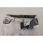 Dolce & Gabbana Gray Washed Skinny Men Denim Jeans PAN73320 - 46