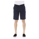 Baldinini Trend Blue Cotton Men's Bermuda Short BA-23222-IT44 | XS