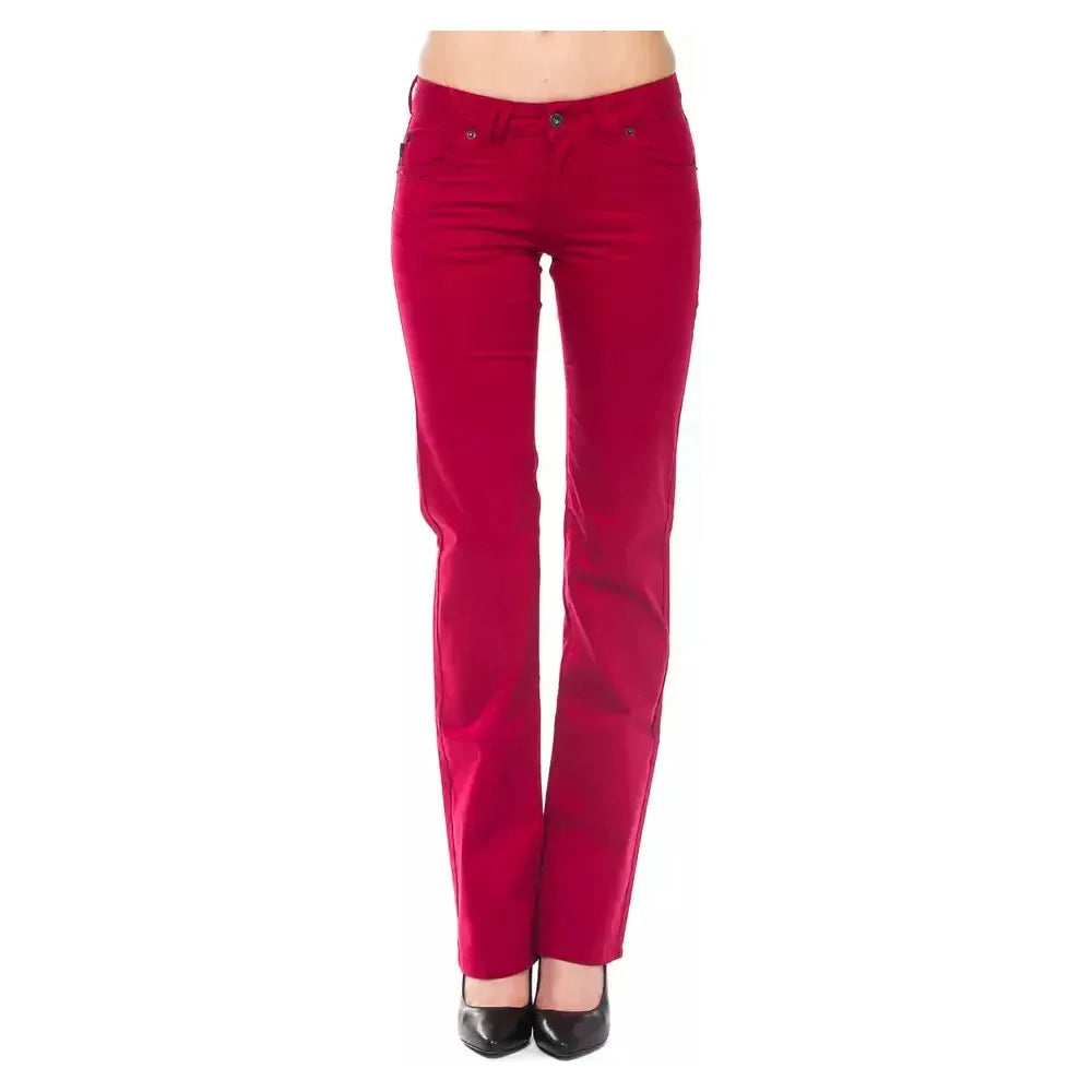Ungaro Fever Red Cotton Women Pants UN-8200-W28