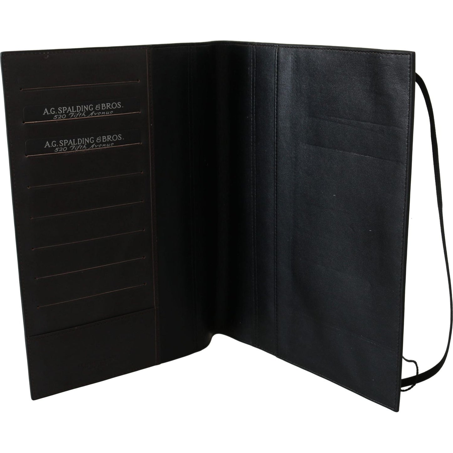 A.G. Spalding & Bros Elegant Leather Passport Wallet - Sleek Travel Essential A.G. Spalding & Bros Black