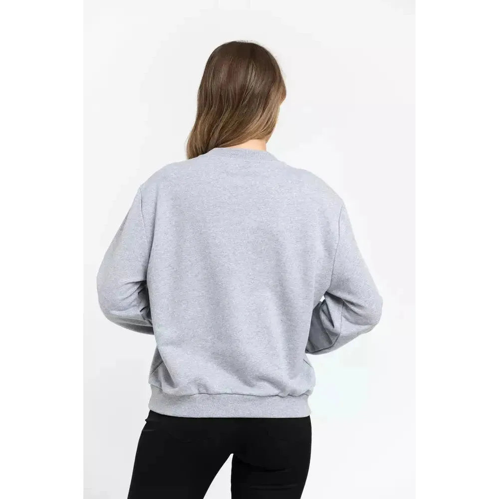 Trussardi Gray Cotton Women Sweatshirt