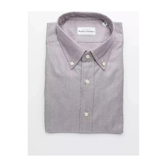 Robert Friedman Beige Cotton Men Shirt