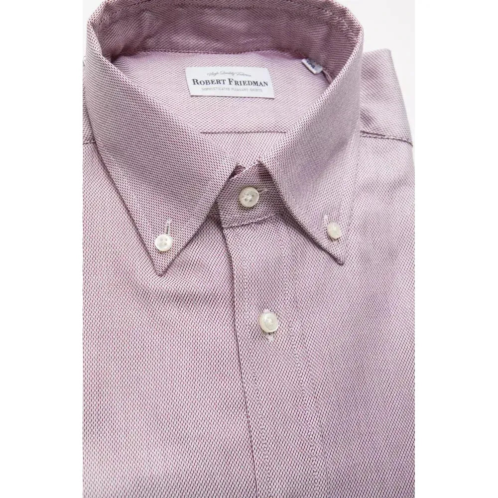 Robert Friedman Red Cotton Men Shirt Robert Friedman Thistle