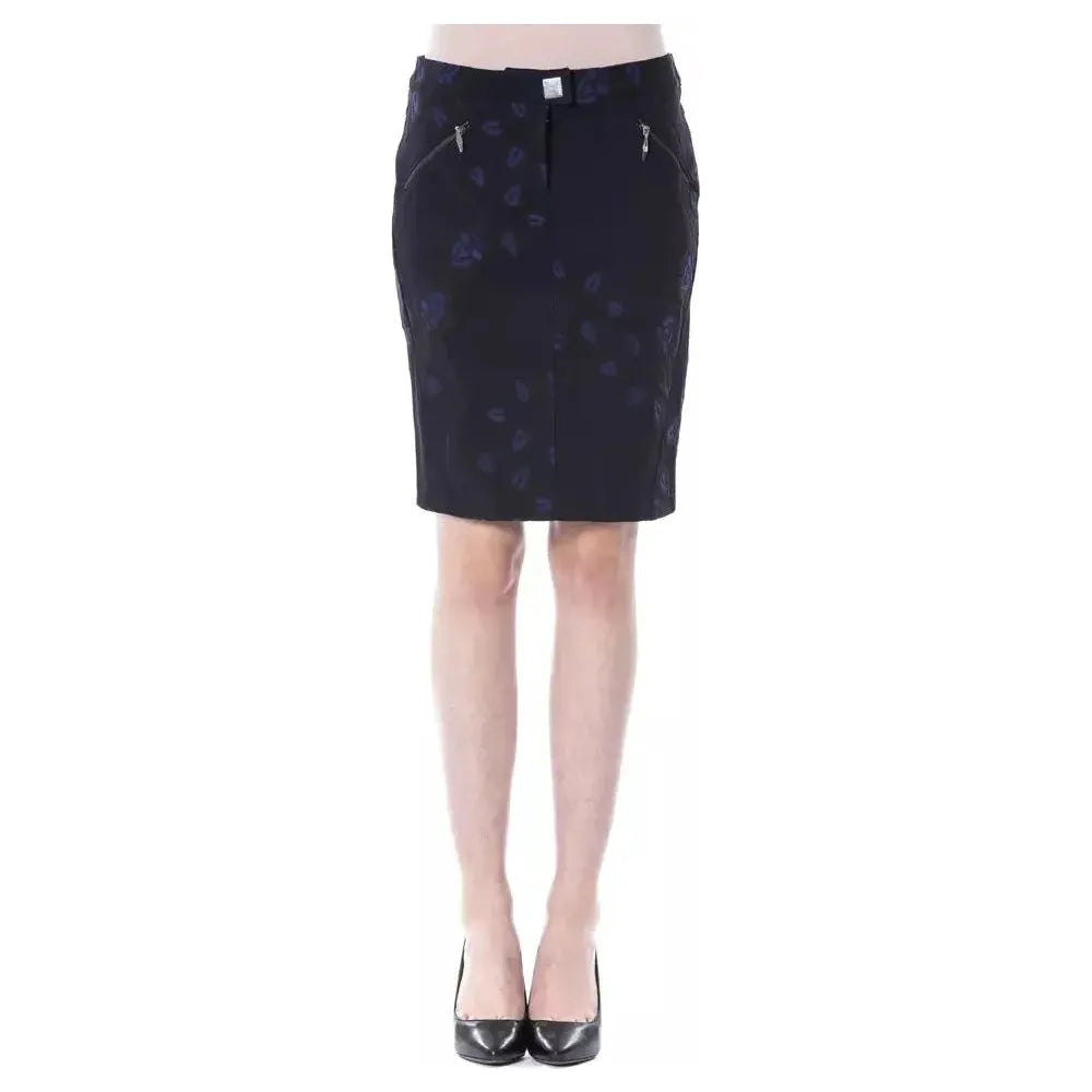 BYBLOS Blue Cotton Women Skirt BY-17678-IT42|M