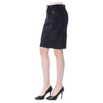 BYBLOS Blue Cotton Women Skirt BY-17678-IT42|M