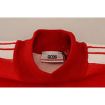 GCDS Red Wool Logo Printed Crew Neck Men Pullover Sweater TSH7762 - 46