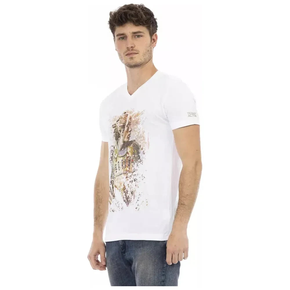 Trussardi Action Elegant V-Neck Short Sleeve T-Shirt