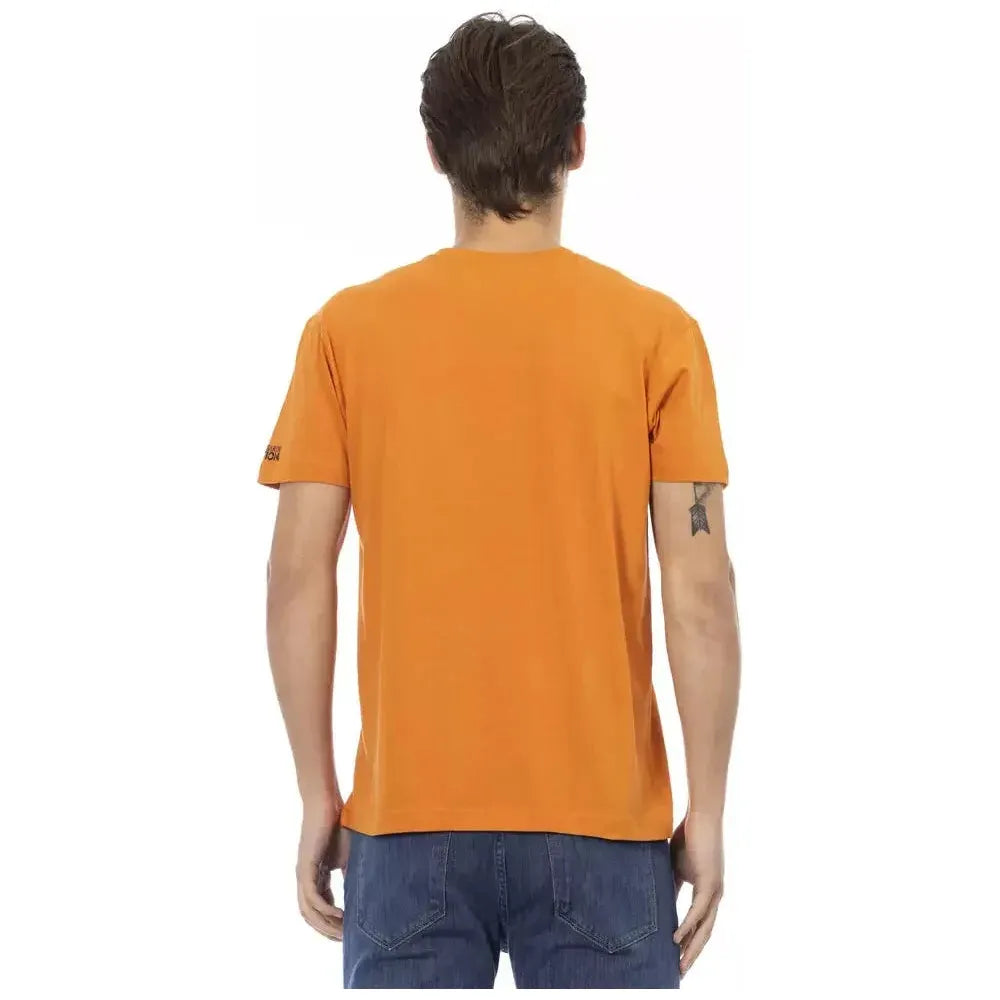 Trussardi Action Orange Cotton Men T-Shirt Trussardi Action Coral