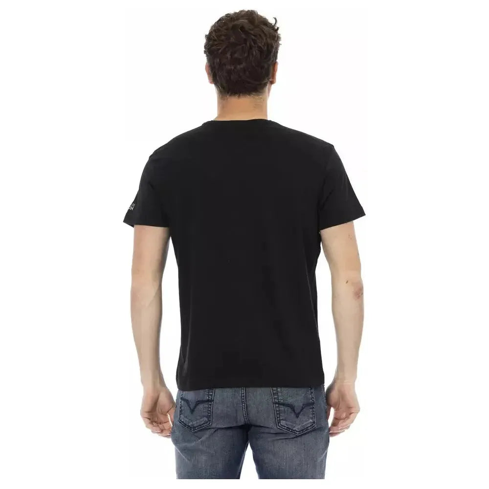 Trussardi Action Black Cotton Men T-Shirt TR-22691-M