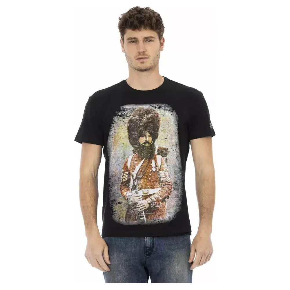 Trussardi Action Black Cotton Men T-Shirt TR-22687-S