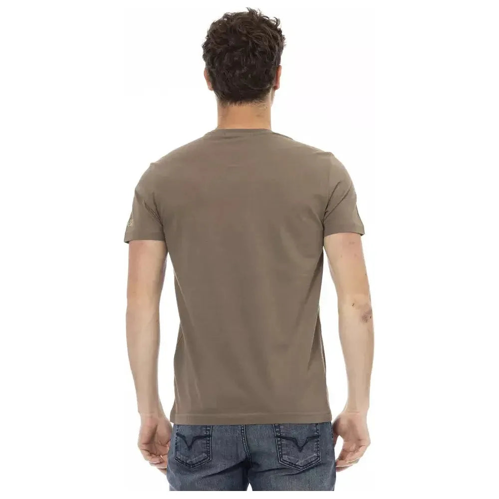 Trussardi Action Brown Cotton Men T-Shirt