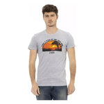 Trussardi Action Gray Cotton Men T-Shirt TR-22680-L