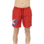 Bikkembergs Red Polyester Men Swim Short BI-22664-XXL