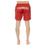 Bikkembergs Red Polyester Men Swim Short BI-22664-XXL