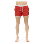 Bikkembergs Red Polyester Men Swim Short BI-22663-S