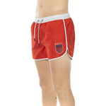 Bikkembergs Red Polyester Men Swim Short BI-22663-S
