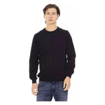 Baldinini Trend Blue Fabric Men Sweater BA-22431-XL