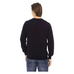 Baldinini Trend Blue Fabric Men Sweater BA-22431-XL