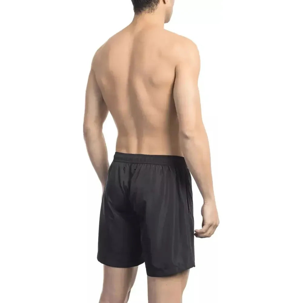 Bikkembergs Black Polyester Men Swim Short