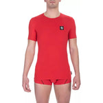 Bikkembergs Red Cotton Men T-Shirt BI-21809-S