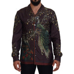 Dolce & Gabbana Bordeaux Ostrich Silk Satin Casual Mens Shirt TSH83583- IT3
